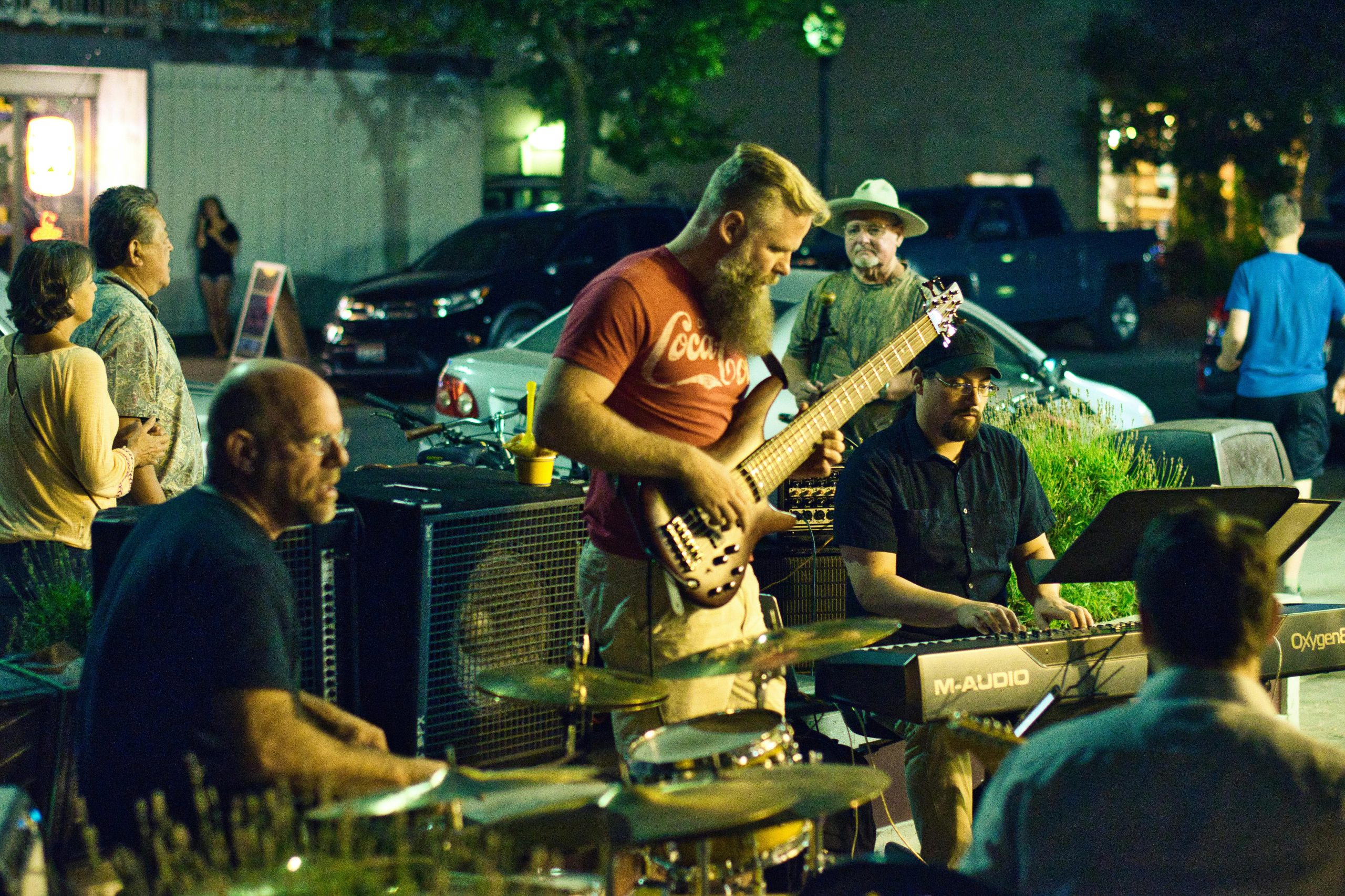 Band playing outside in Castle Rock
