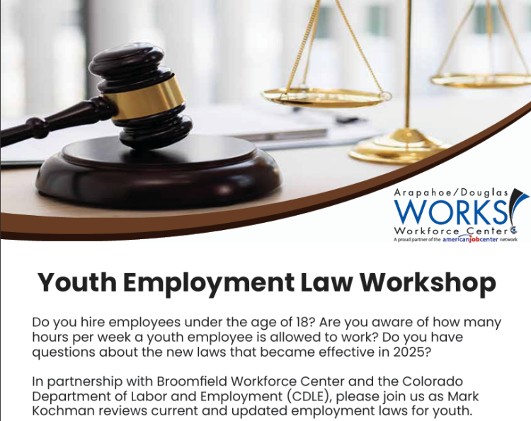 Youth Employment Law Workshop Flyer
