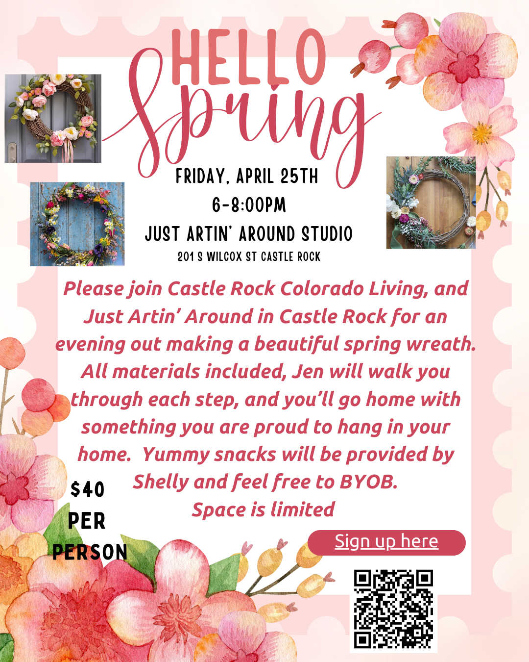 Spring Wreath workshop with Shelly