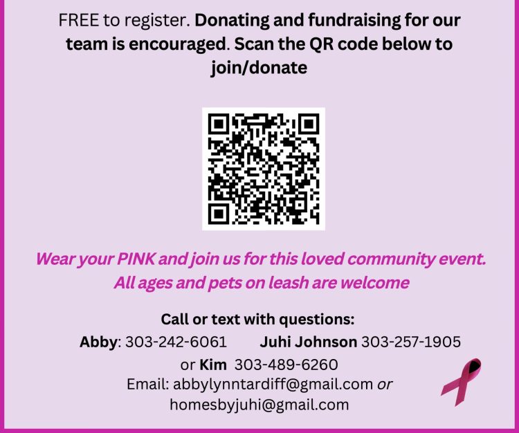 Willow Creek Walk for the Cure will be held on October 5th, 2025.