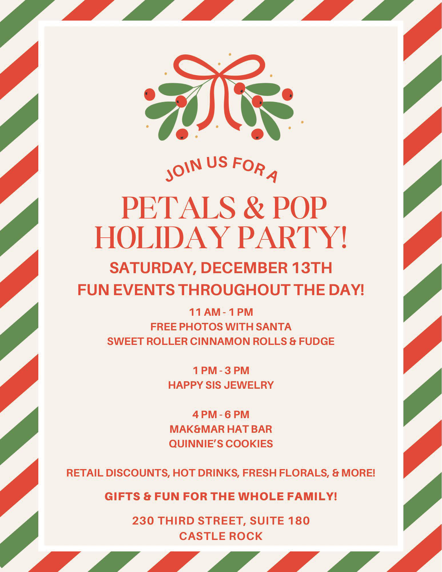 Petals and Pop Holiday Party