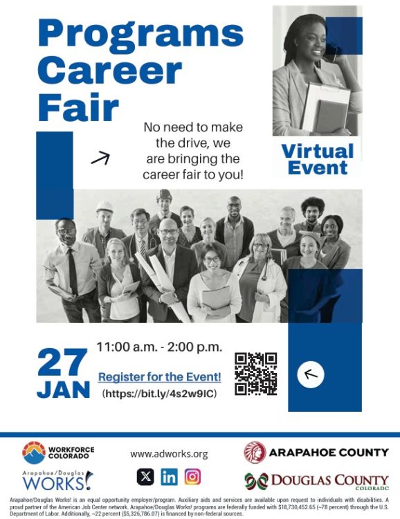 Programs Career Fair - January 27, 2026 - 11:00am - 2:00pm.